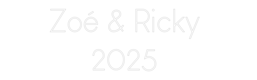 Custom Neon Sign Online Editor Zoé & Ricky 
...