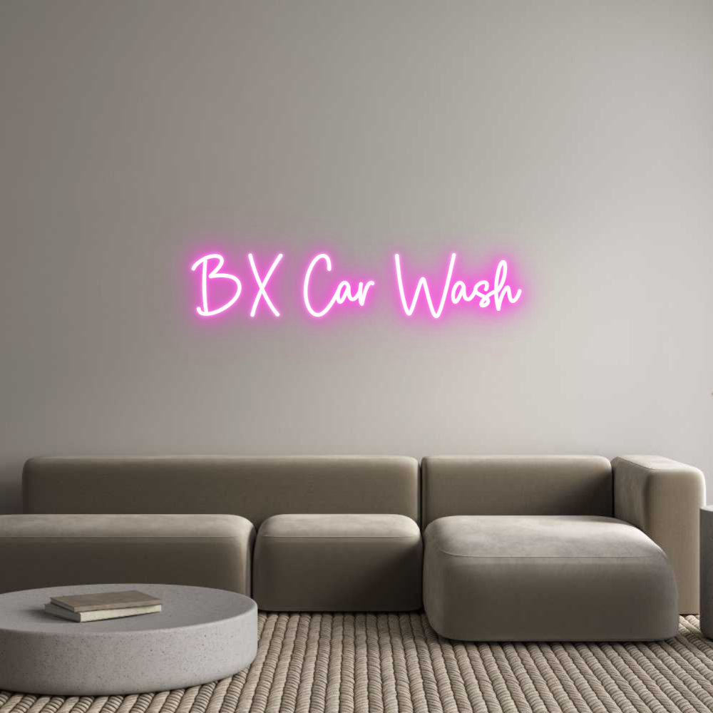 Custom Neon Sign Online Editor BX Car Wash