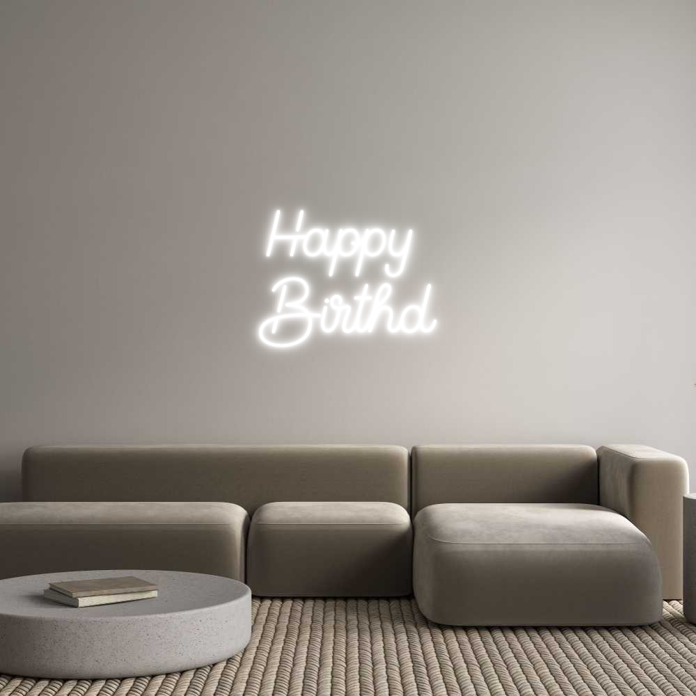 Custom Neon Sign Online Editor Happy 
Birthd