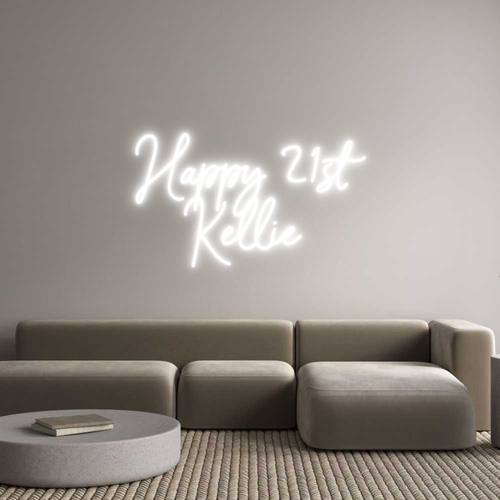 Custom Neon Sign Online Editor Happy 21st
 ...