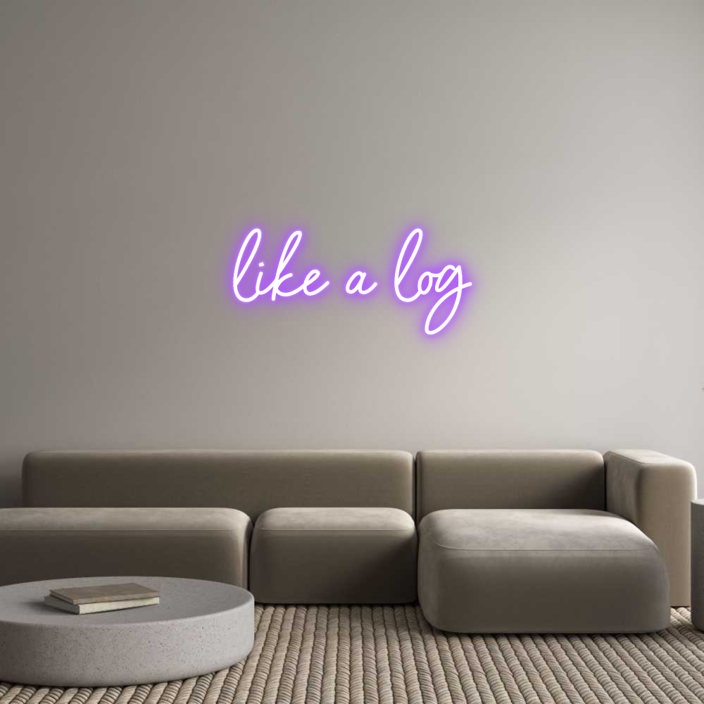 Custom Neon Sign Online Editor like a log