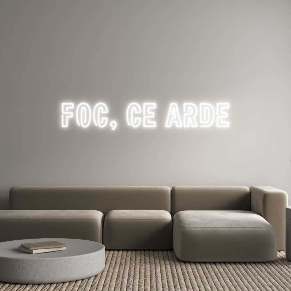 Custom Neon Sign Online Editor Foc, ce arde