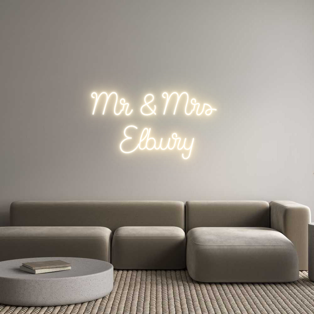 Custom Neon Sign Online Editor Mr & Mrs 
El...