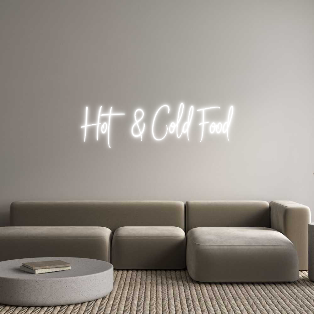 Custom Neon Sign Online Editor Hot & Cold Food