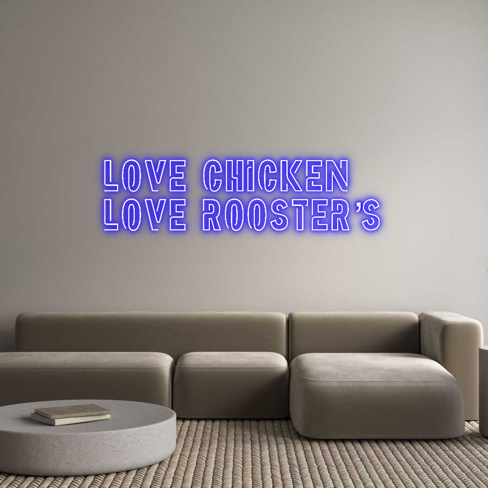 Custom Neon Sign Online Editor LOVE CHICKEN
...