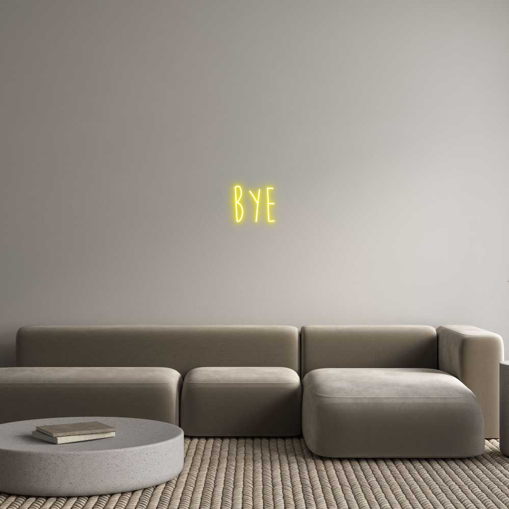 Custom Neon Sign Online Editor Bye