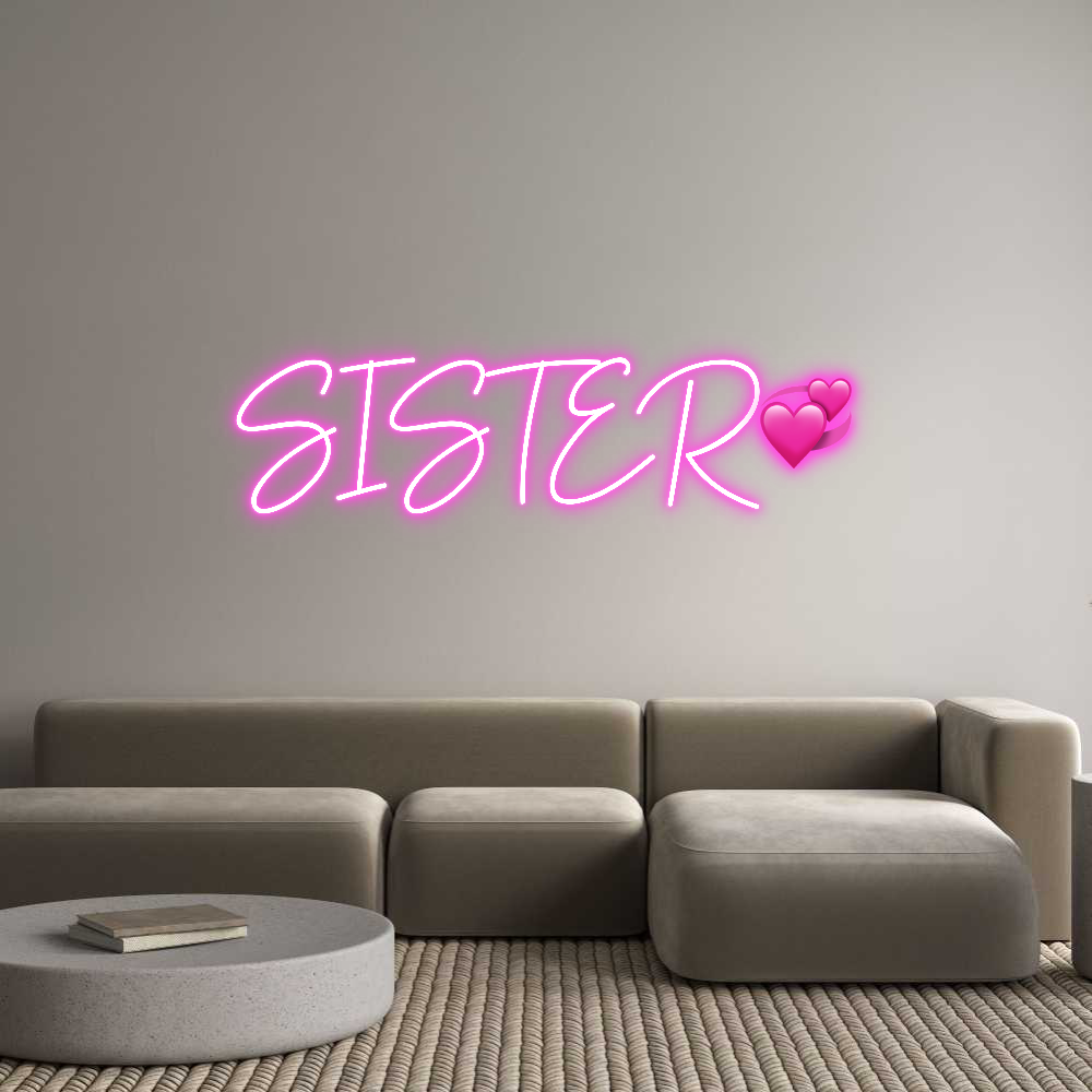 Custom Neon Sign Online Editor SISTER💞