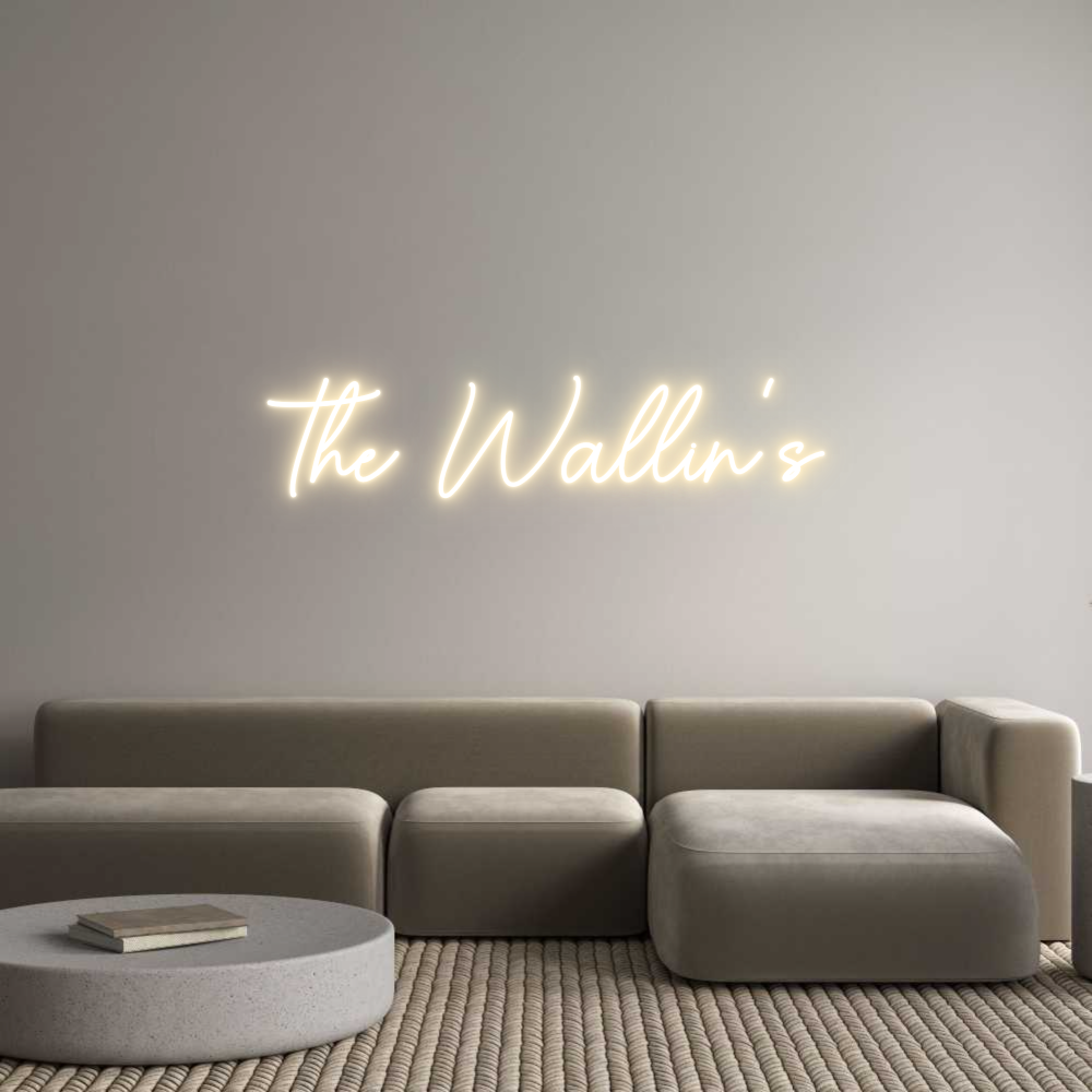 Custom Neon Sign Online Editor The Wallin's