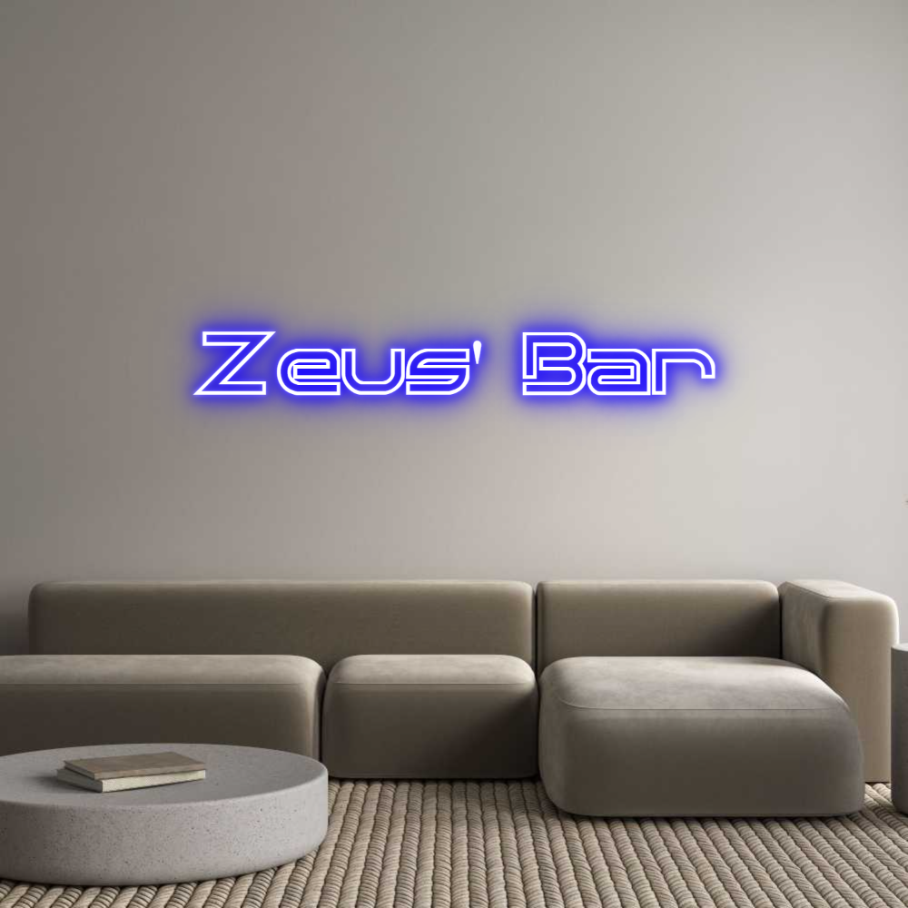 Custom Neon Sign Online Editor Zeus' Bar
