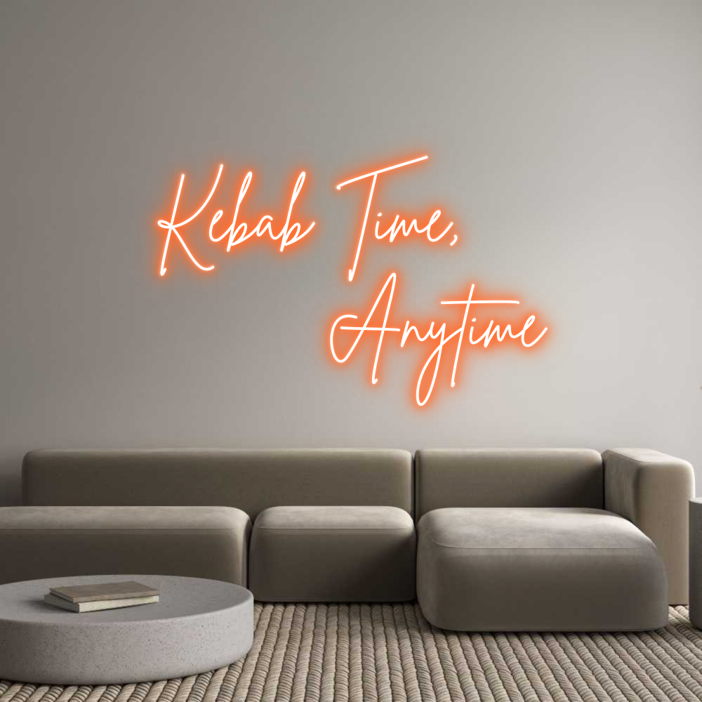 Custom Neon Sign Online Editor Kebab Time,
...