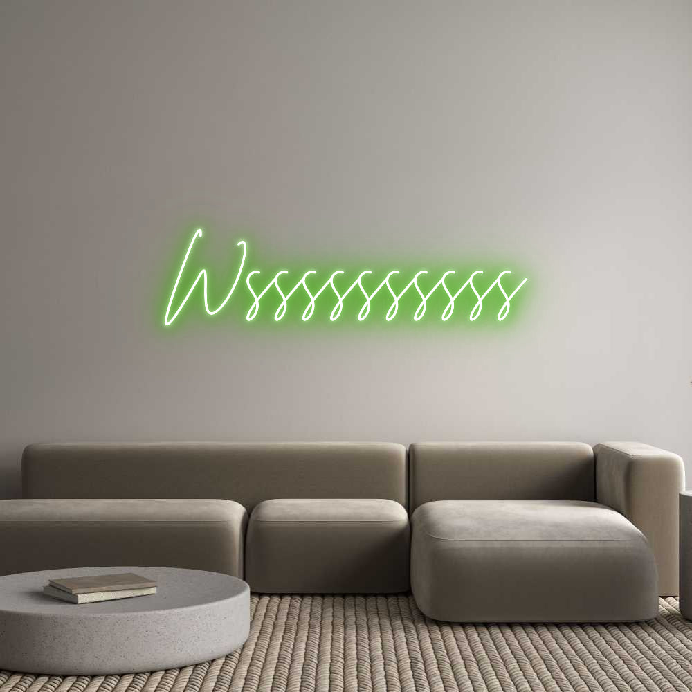 Custom Neon Sign Online Editor Wssssssssss