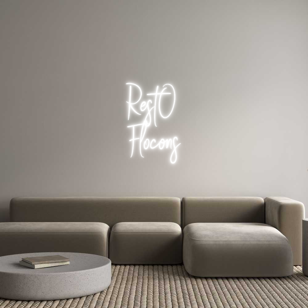 Custom Neon Sign Online Editor Rest’O 
Floc...
