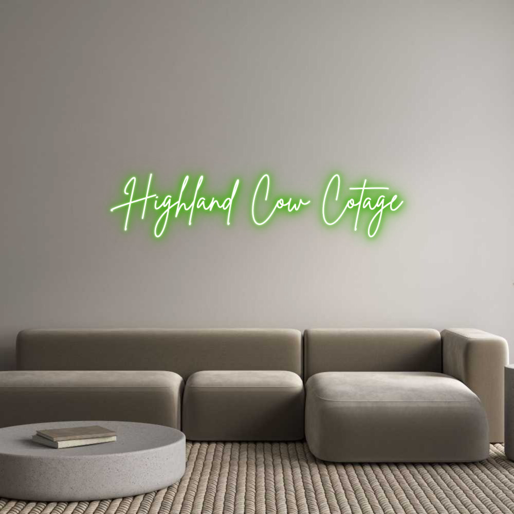Custom Neon Sign Online Editor Highland Cow ...