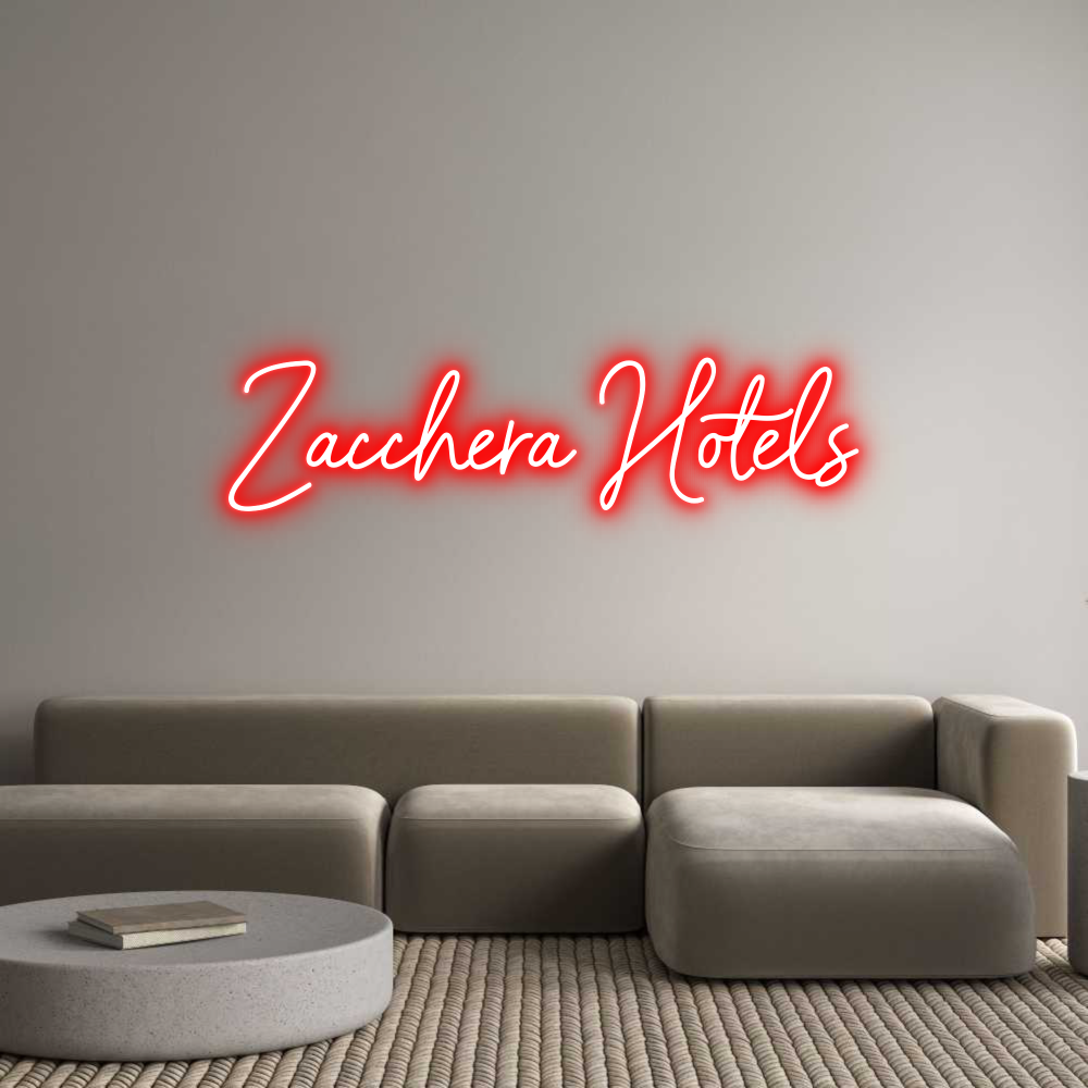 Custom Neon Sign Online Editor Zacchera Hotels