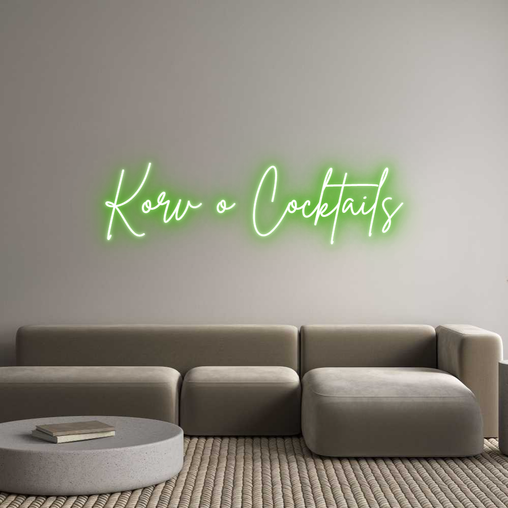 Custom Neon Sign Online Editor Korv o Cockta...