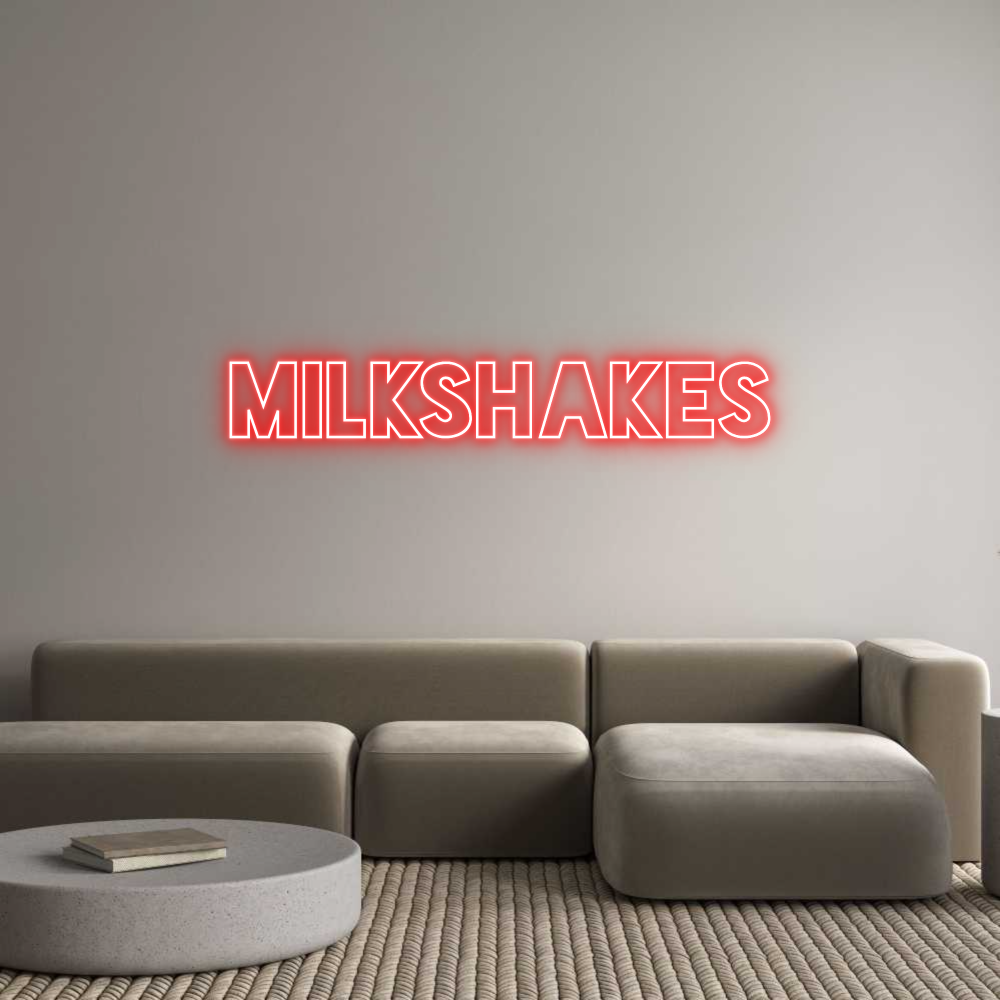 Custom Neon Sign Online Editor Milkshakes