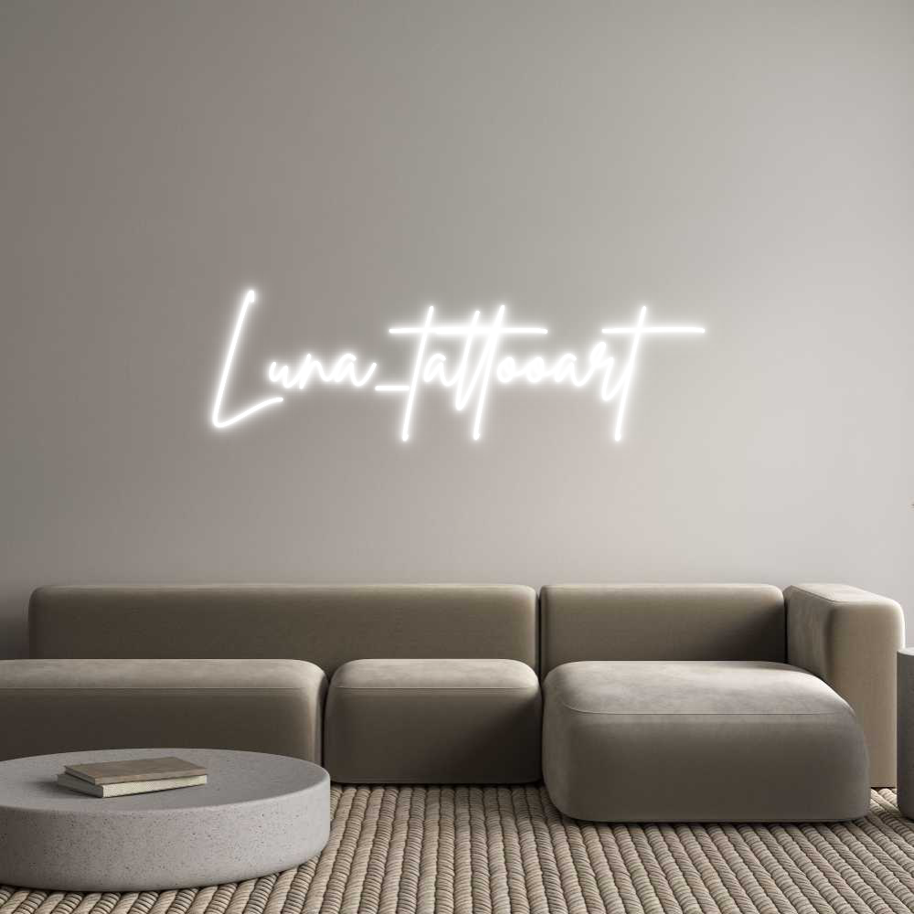 Custom Neon Sign Online Editor Luna_tattooart
