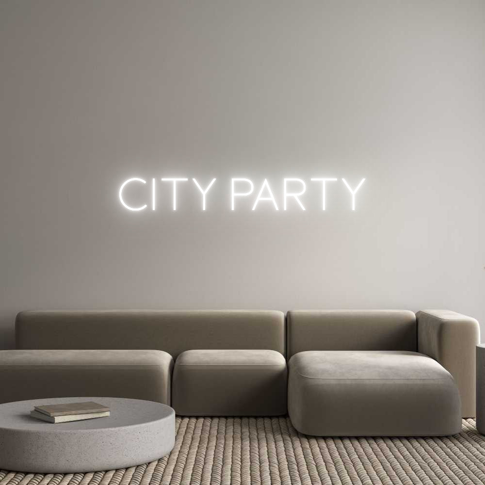 Custom Neon Sign Online Editor CITY PARTY