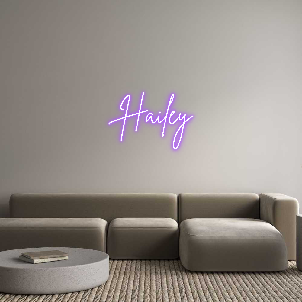 Custom Neon Sign Online Editor Hailey