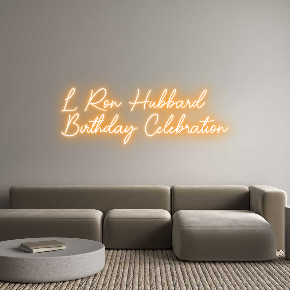 Custom Neon Sign Online Editor L. Ron Hubbar...