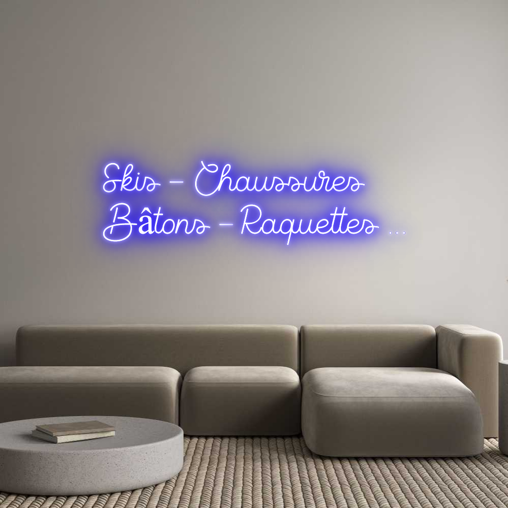 Custom Neon Sign Online Editor Skis - Chauss...