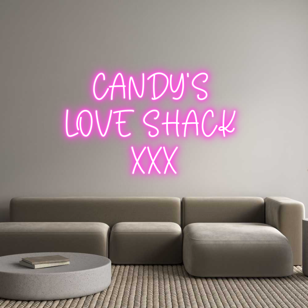 Custom Neon Sign Online Editor CANDY'S 
LOV...