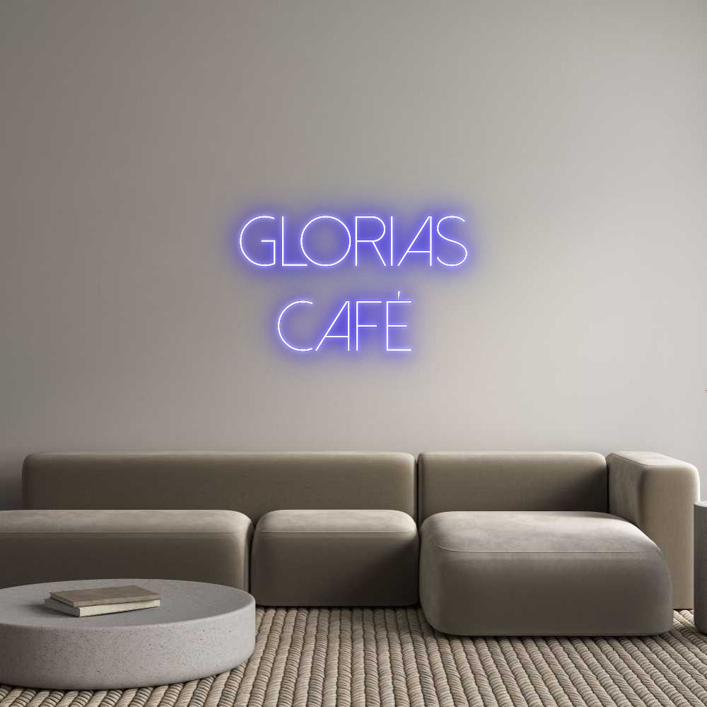 Custom Neon Sign Online Editor Glorias
Café
