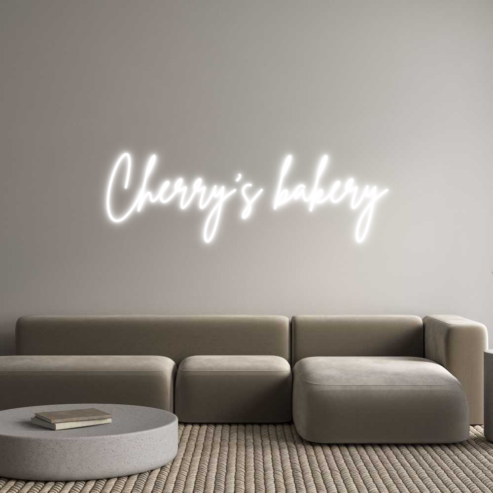 Custom Neon Sign Online Editor Cherry’s bakery
