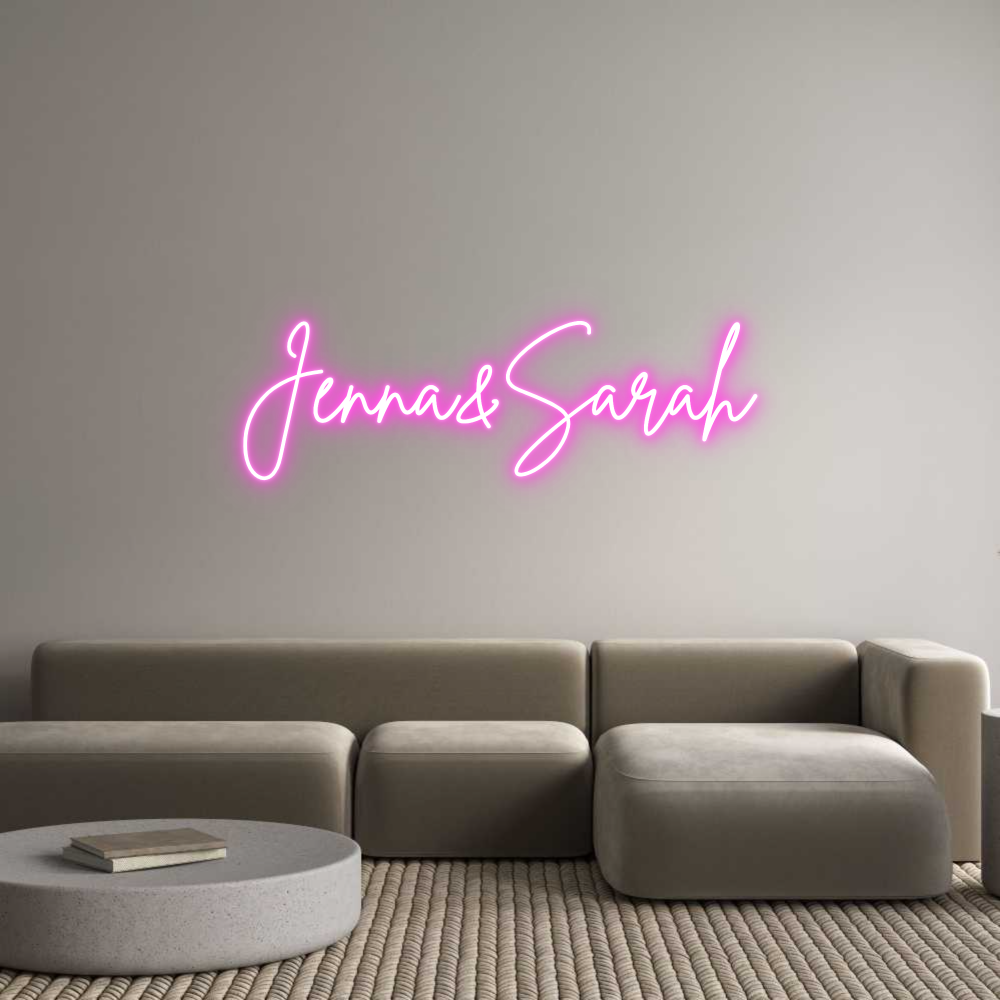 Custom Neon Sign Online Editor Jenna&Sarah