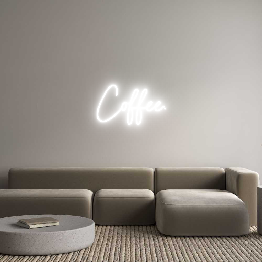 Custom Neon Sign Online Editor Coffee.