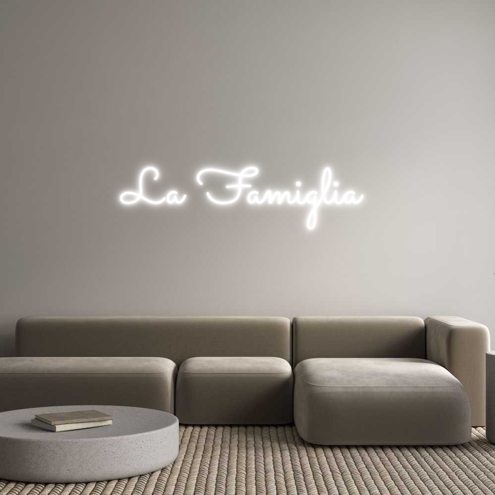 Custom Neon Sign Online Editor La Famiglia