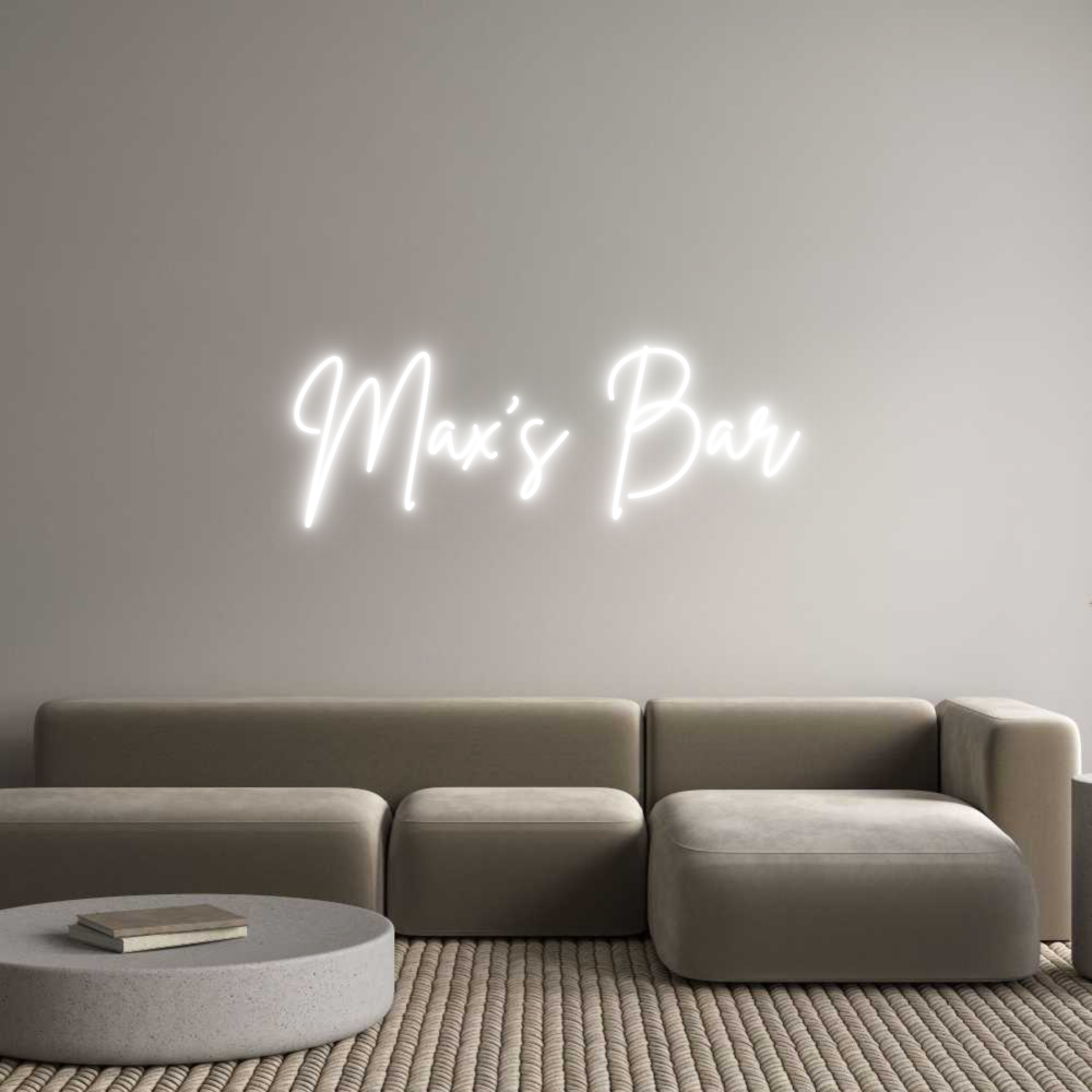 Custom Neon Sign Online Editor Max’s Bar