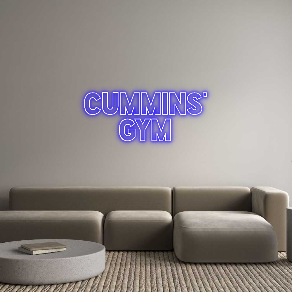 Custom Neon Sign Online Editor CUMMINS’
GYM