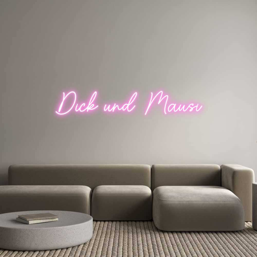 Custom Neon Sign Online Editor Dick und Mausi