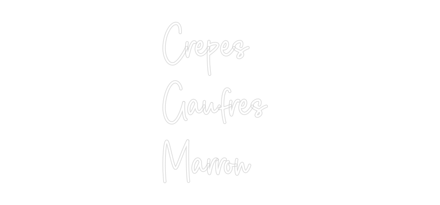 Custom Neon Sign Online Editor Crêpes 
Gauf...