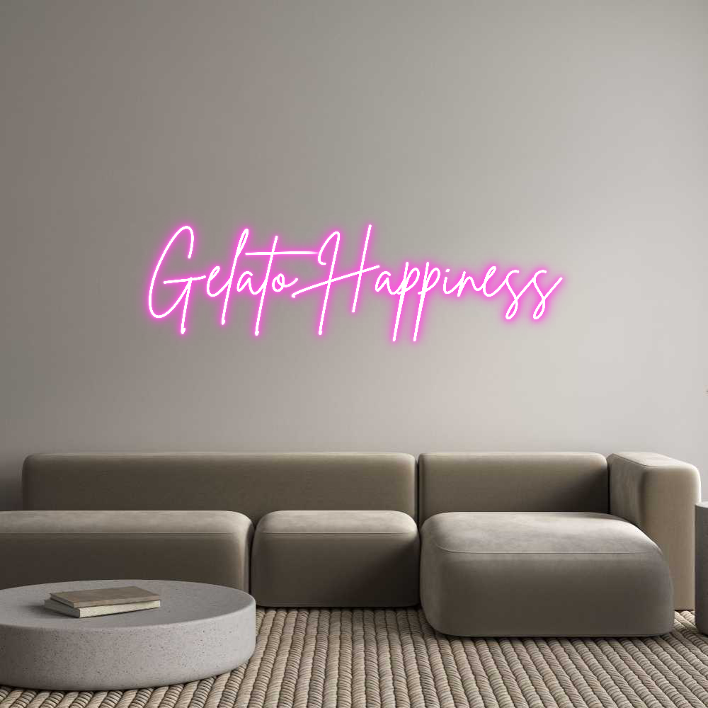 Custom Neon Sign Online Editor Gelato Happin...
