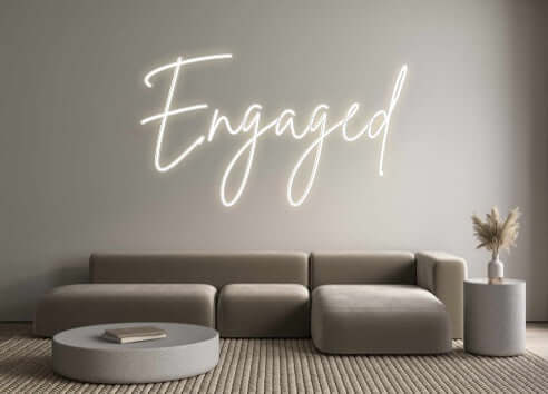 Custom Neon Sign Online Editor Engaged