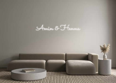 Custom Neon Sign Online Editor Amin & Henna