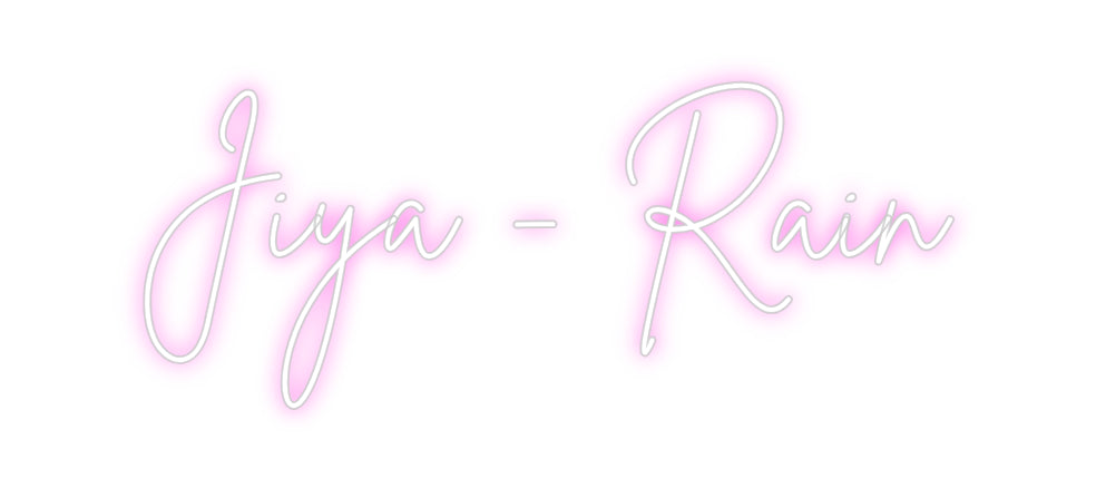 Custom Neon Sign Online Editor Jiya - Rain