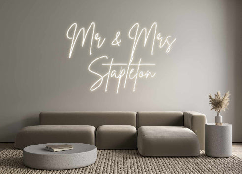 Custom Neon Sign Online Editor Mr & Mrs
Sta...