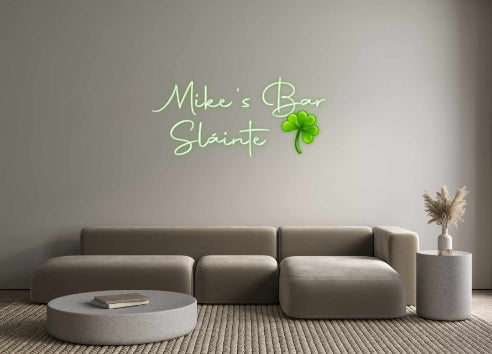 Custom Neon Sign Online Editor Mike's Bar
S...