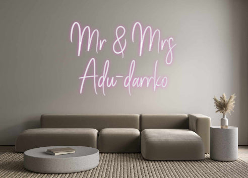 Custom Neon Sign Online Editor Mr & Mrs
Adu...