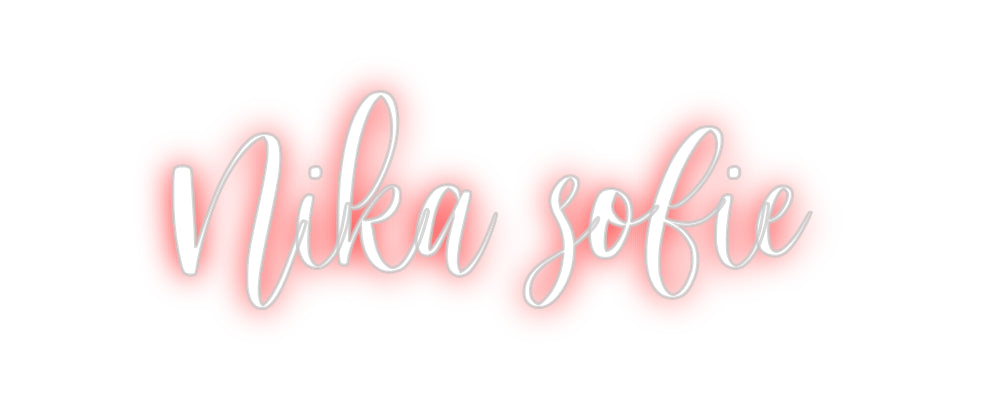 Custom Neon Sign Online Editor Nika sofie