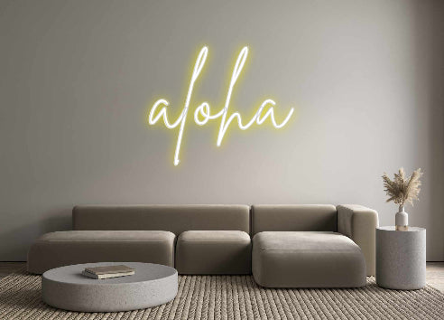 Custom Neon Sign Online Editor aloha