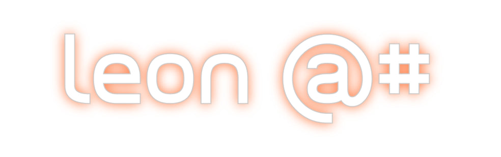 Custom Neon Sign Online Editor leon @#