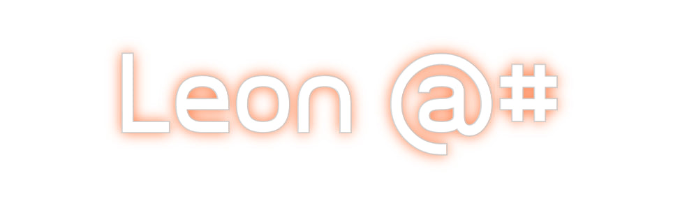 Custom Neon Sign Online Editor Leon @#