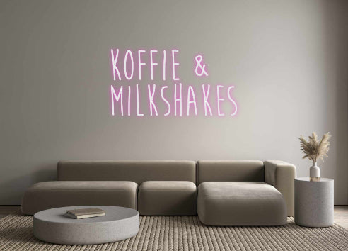 Custom Neon Sign Online Editor koffie &
mil...