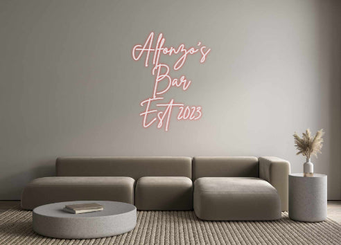 Custom Neon Sign Online Editor Alfonzo's 
B...
