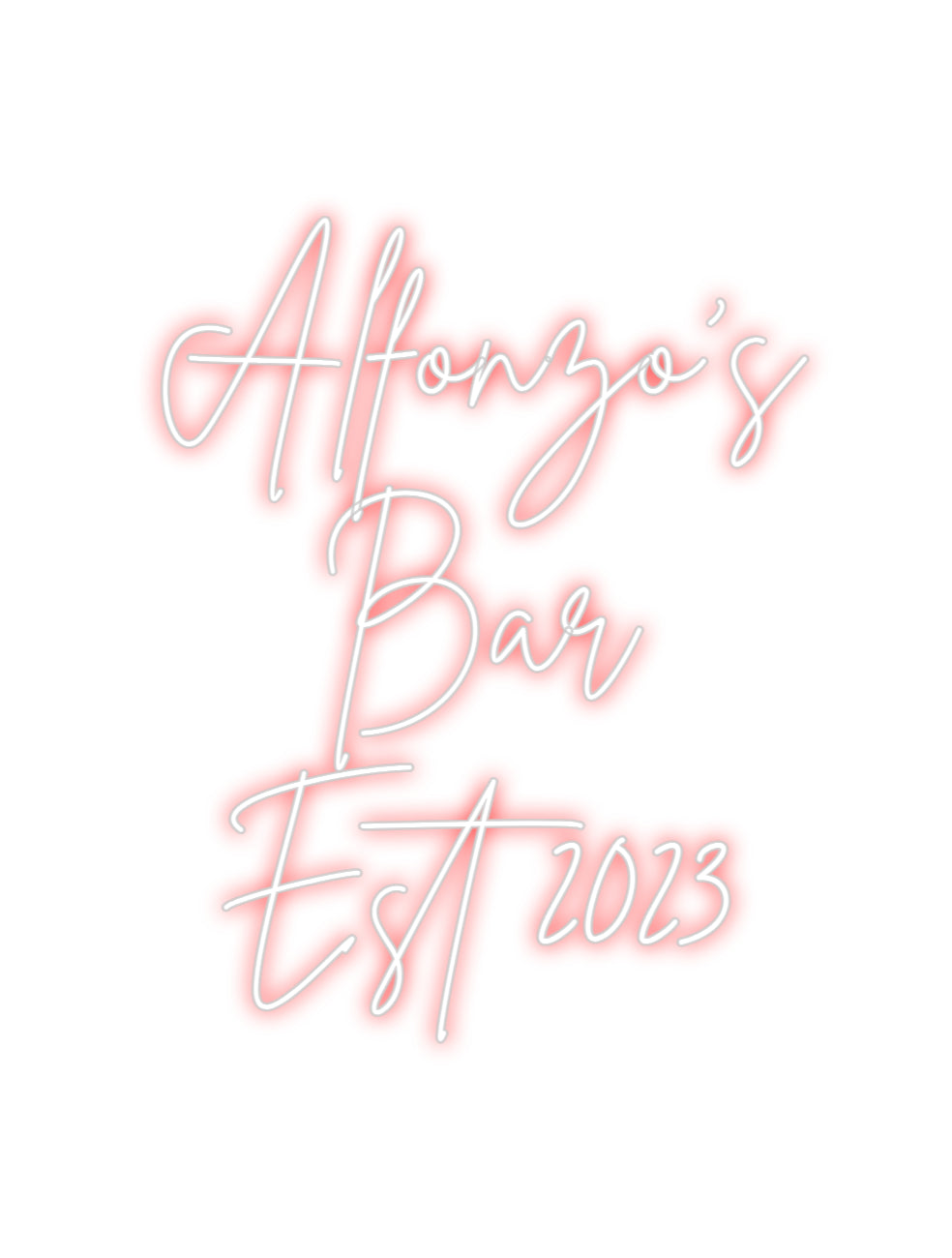 Custom Neon Sign Online Editor Alfonzo's 
B...