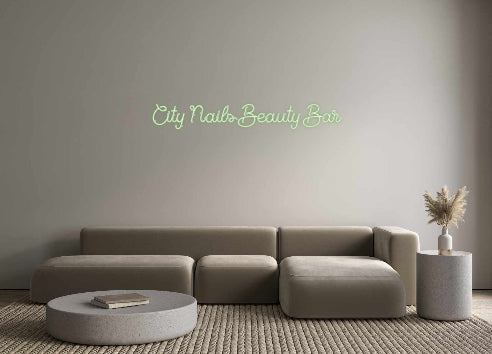 Custom Neon Sign Online Editor City Nails Be...